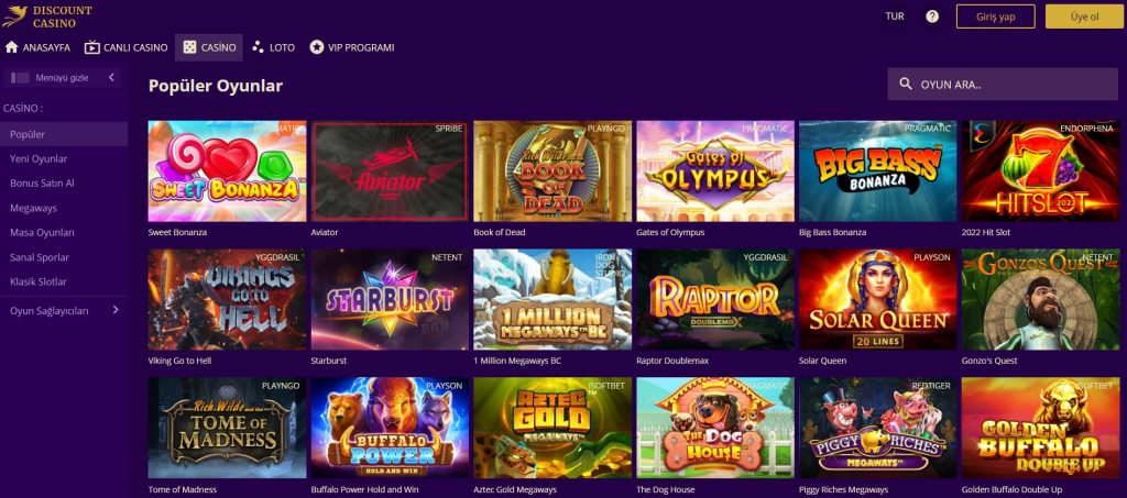Discountcasino340.com Popüler Casino Oyunları